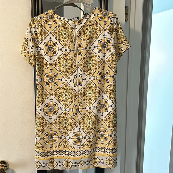 Lulus Yellow Tile Print Shift Mini Dress - Picture 2 of 7